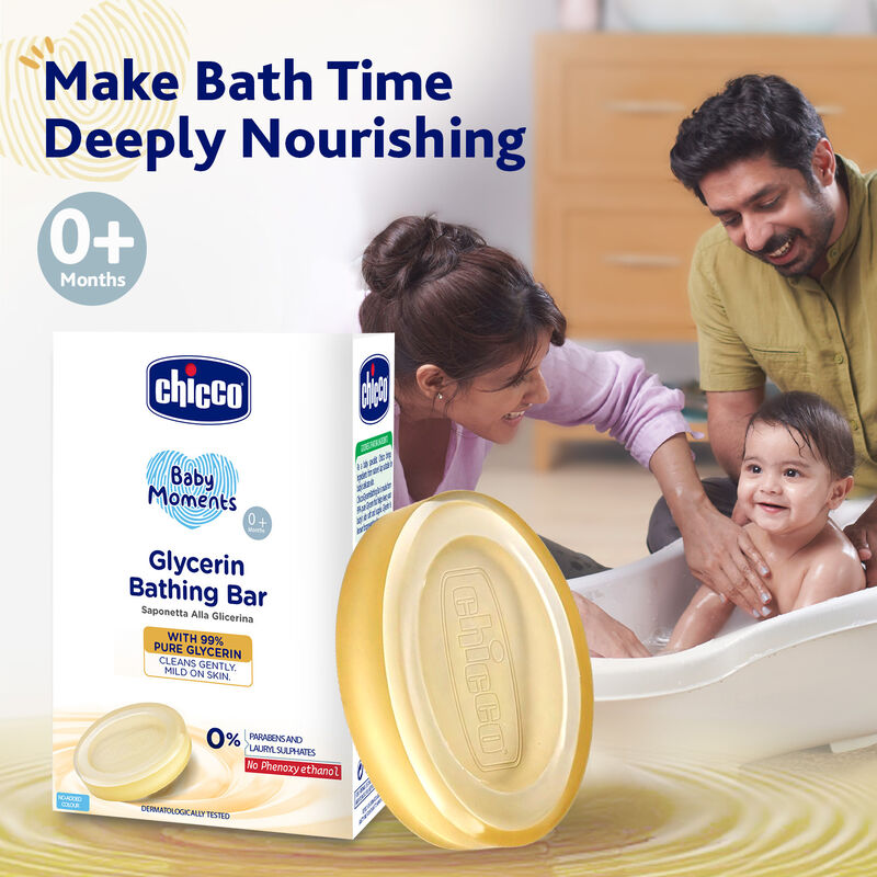 Chicco Baby Moments Glycerin Bathing Bar 75g image number 4